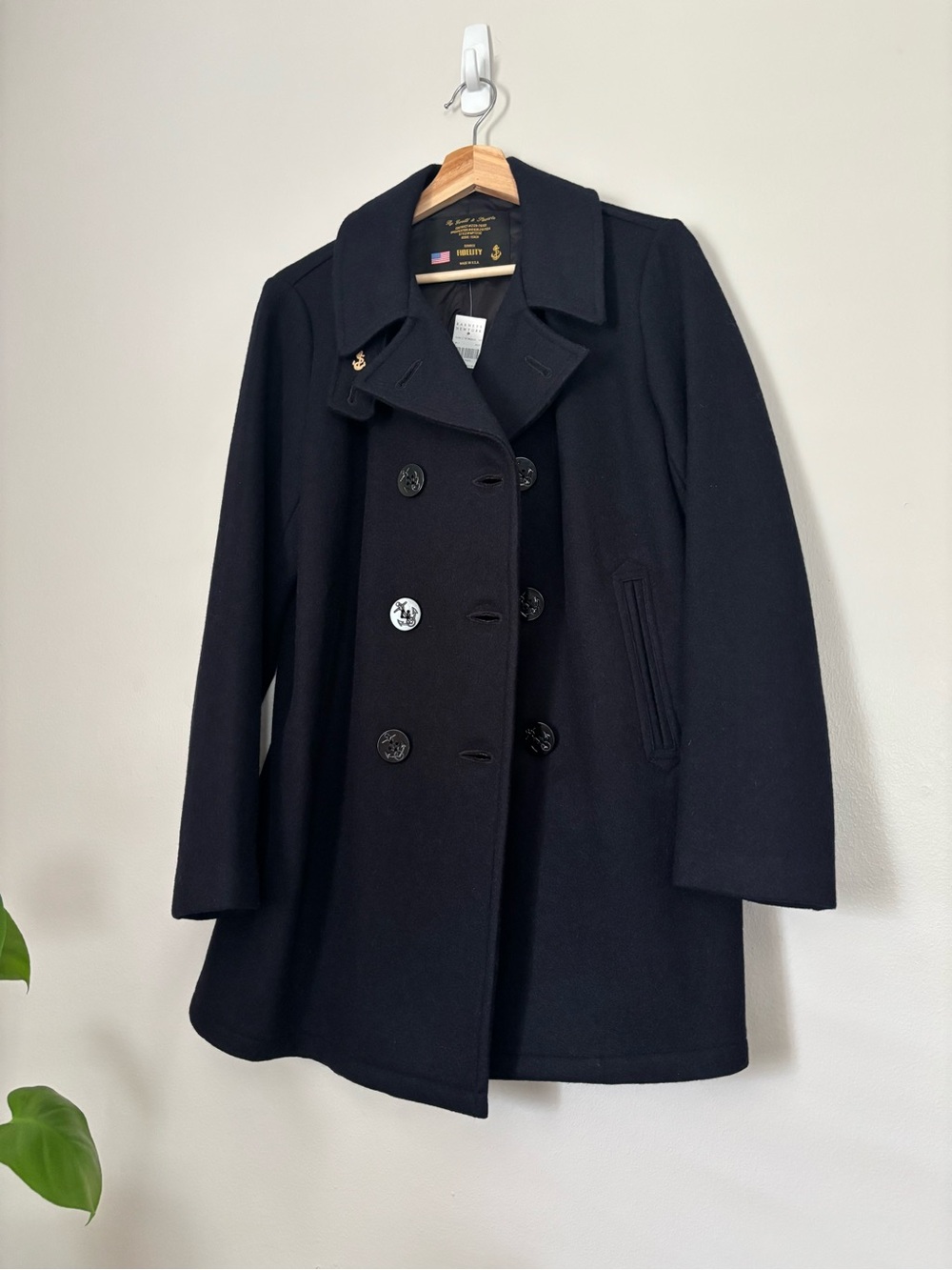 Gerald & Stewart Vintage Style Melton Wool Military Style Pea Coat